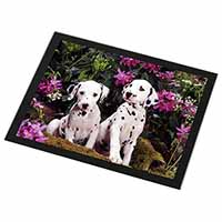 Dalmatian Black Rim High Quality Glass Placemat