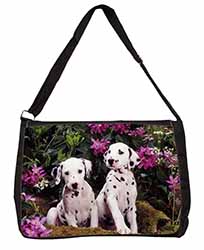 Dalmatian Large Black Laptop Shoulder Bag School/College