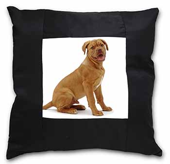 Dogue De Bordeaux Dog Black Satin Feel Scatter Cushion