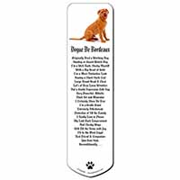 Dogue De Bordeaux Dog Bookmark, Book mark, Printed full colour