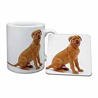 Dogue De Bordeaux Dog Mug and Coaster Set
