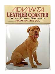 Dogue De Bordeaux Dog Single Leather Photo Coaster