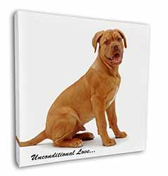 Dogue De Bordeaux-With Love Square Canvas 12"x12" Wall Art Picture Print