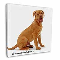 Dogue De Bordeaux-With Love Square Canvas 12"x12" Wall Art Picture Print