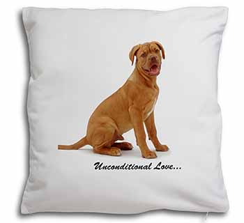 Dogue De Bordeaux-With Love Soft White Velvet Feel Scatter Cushion