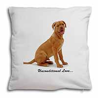 Dogue De Bordeaux-With Love Soft White Velvet Feel Scatter Cushion