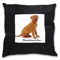 Dogue De Bordeaux-With Love Black Satin Feel Scatter Cushion