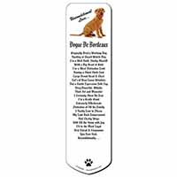 Dogue De Bordeaux-With Love Bookmark, Book mark, Printed full colour