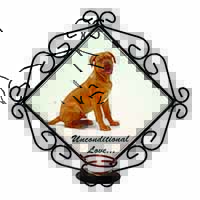 Dogue De Bordeaux-With Love Wrought Iron Wall Art Candle Holder
