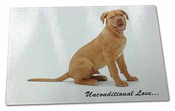 Large Glass Cutting Chopping Board Dogue De Bordeaux-With Love
