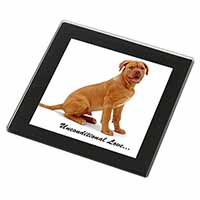 Dogue De Bordeaux-With Love Black Rim High Quality Glass Coaster