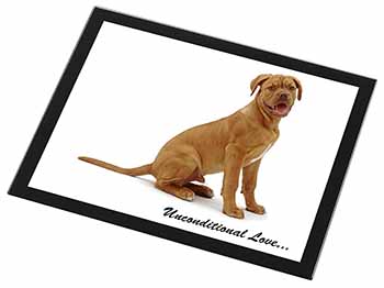 Dogue De Bordeaux-With Love Black Rim High Quality Glass Placemat