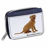 Dogue De Bordeaux-With Love Unisex Denim Purse Wallet