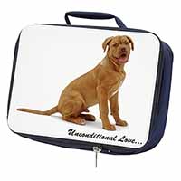 Dogue De Bordeaux-With Love Navy Insulated School Lunch Box/Picnic Bag
