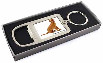 Dogue De Bordeaux-With Love Chrome Metal Bottle Opener Keyring in Box