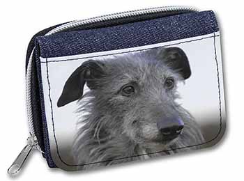 Deerhound Dog Unisex Denim Purse Wallet