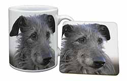 Deerhound Dog Mug and Coaster Set