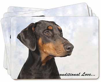 Doberman Pinscher-With Love Picture Placemats in Gift Box