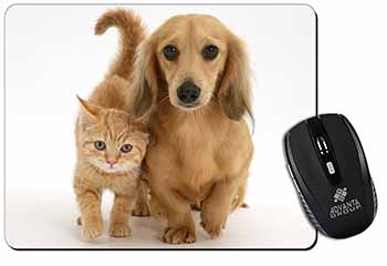 Dachshund Dog and Kitten Computer Mouse Mat