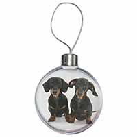 Cute Dachshund Dogs Christmas Bauble