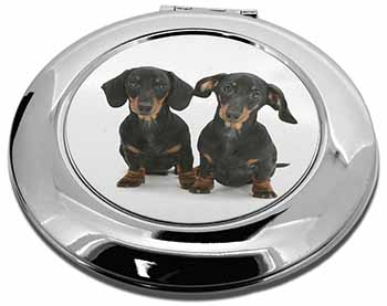 Cute Dachshund Dogs Make-Up Round Compact Mirror