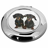 Cute Dachshund Dogs Make-Up Round Compact Mirror