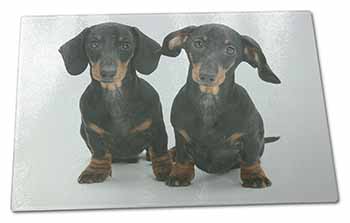 Large Glass Cutting Chopping Board Cute Dachshund Dogs