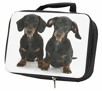 Cute Dachshund Dogs Black Insulated School Lunch Box/Picnic Bag