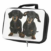 Cute Dachshund Dogs Black Insulated School Lunch Box/Picnic Bag