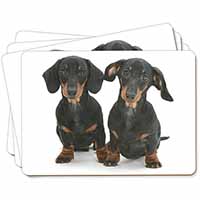 Cute Dachshund Dogs Picture Placemats in Gift Box