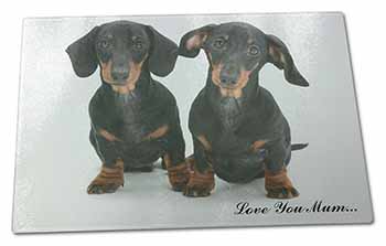 Large Glass Cutting Chopping Board Dachshund Dogs 