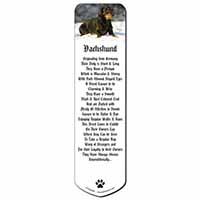Long-Haired Dachshund Dog Bookmark, Book mark, Printed full colour