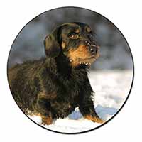 Long-Haired Dachshund Dog Fridge Magnet Printed Full Colour