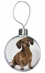 Cute Dachshund Dog Christmas Bauble
