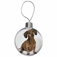 Cute Dachshund Dog Christmas Bauble