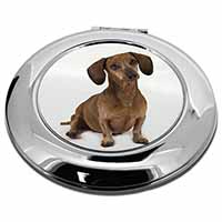 Cute Dachshund Dog Make-Up Round Compact Mirror