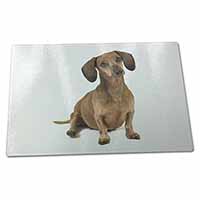 Large Glass Cutting Chopping Board Cute Dachshund Dog