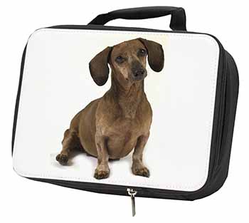 Cute Dachshund Dog Black Insulated School Lunch Box/Picnic Bag