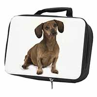 Cute Dachshund Dog Black Insulated School Lunch Box/Picnic Bag