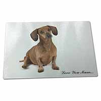 Large Glass Cutting Chopping Board Dachshund Dog 