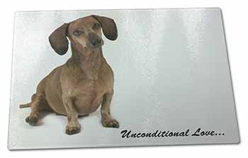 Large Glass Cutting Chopping Board Dachshund Dog 