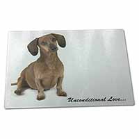 Large Glass Cutting Chopping Board Dachshund Dog 