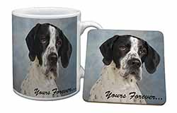English Pointer Dog "Yours Forever..." Mug and Coaster Set