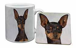 English Toy Terrier Dog Mug and Coaster Set