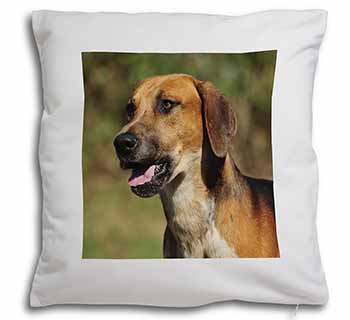 Foxhound Dog Soft White Velvet Feel Scatter Cushion
