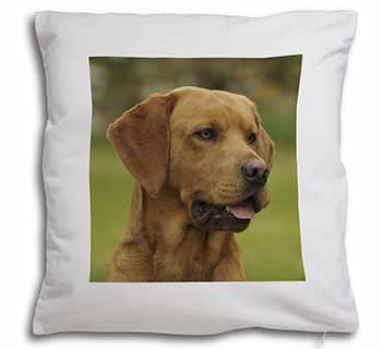 Fox Red Labrador Soft White Velvet Feel Scatter Cushion