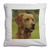 Fox Red Labrador Soft White Velvet Feel Scatter Cushion