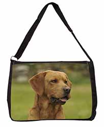 Fox Red Labrador Large Black Laptop Shoulder Bag School/College