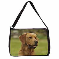 Fox Red Labrador Large Black Laptop Shoulder Bag School/College