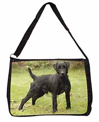 Fell Terrier Dog Large Black Laptop Shoulder Bag School/College